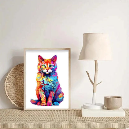 Lebensfreuden - Holzpuzzle 'Kater Kunterbunt' - wunderschoen als Wandbild