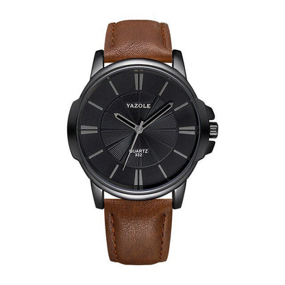 Klassische Herren Lederarmbanduhr "Eleganz"